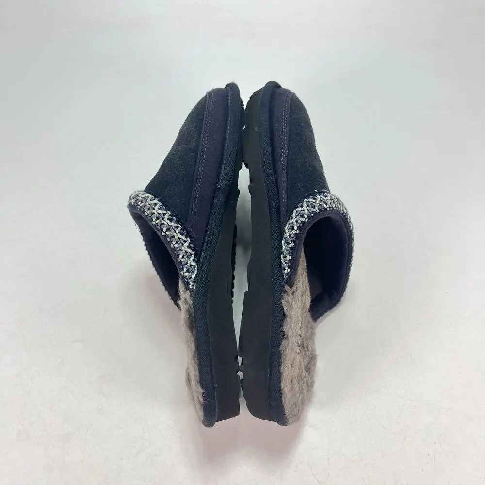 UGG Tasman Clogs Navy Blue Shearling Comfort Suede Slip On Slippers Youth Size 5